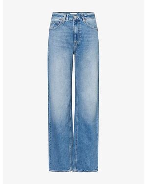 PAIGE Emilie 33 Cotton Denim Jeans - Blue