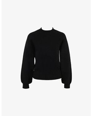 House Of Cb Cressida Relaxed-Fit Wool-Blend Jumper - Black