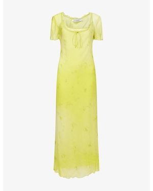 Rat & Boa Anessa Sheer Chiffon Midi Dress - Yellow