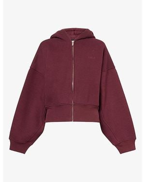 WE Are Tala Cocoon Zipped Cotton-Blend Hoody - Purple