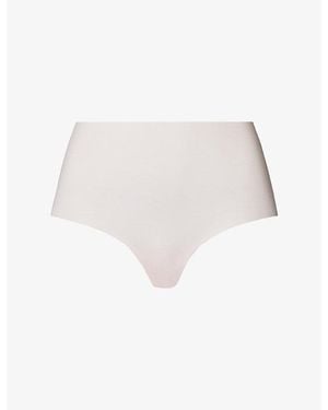 Hanro Invisible High-Rise Stretch-Cotton Briefs - White