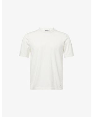 Jonathan Simkhai Duke Crewneck Silk-Blend T-Shirt - White