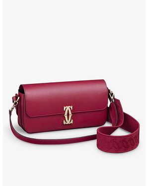 Cartier C De Leather Cross-Body Bag - Red