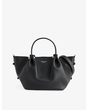 Weekend by Maxmara Logo-Embossed Leather Handbag - Black