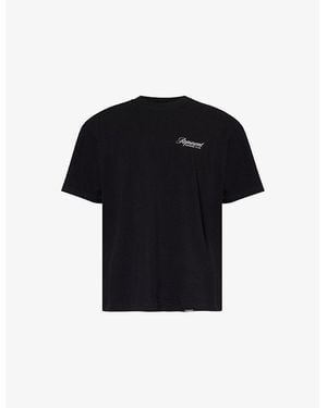 Represent Script Short-Sleeves Oversized Cotton-Jersey T-Shirt - Black