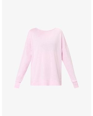 Sweaty Betty After Class Cross-Back Modal And Cotton-Blend Sweatshirt - Pink