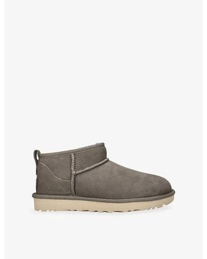 UGG Utra Mini Suede Ankle Boots - Grey