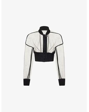 Rick Owens Flight Cropped Woven Jacket - White