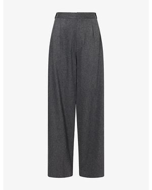 Rag & Bone Lawrence Tailored Wool-Cashmere Blend Trousers - Grey
