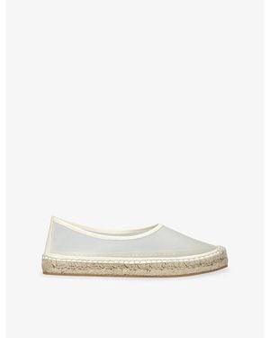 Dear Frances Vespa Mesh And Leather Espadrille Flats - Natural