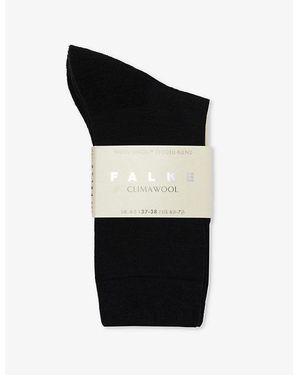 FALKE Branded Knitted Socks - Black