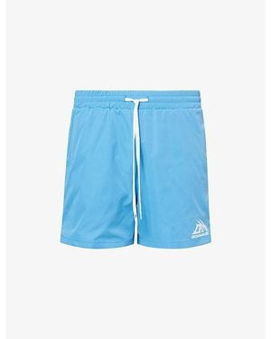 GODMADE Logo-Print Swim Shorts - Blue