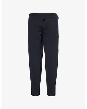 GYMSHARK Flat Knit Logo-Embroidered Woven Jogging Bottoms - Blue