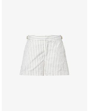 Orlebar Brown Bulldog Seersucker Swim Shorts - White