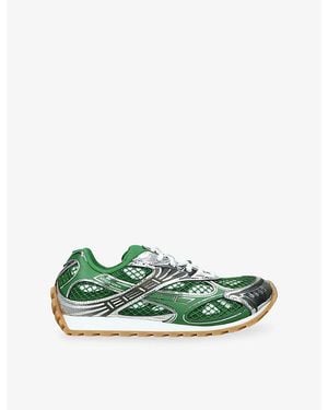 Bottega Veneta Orbit Low-Top Woven Trainers - Green