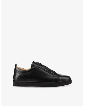 Christian Louboutin Louis Junior Leather Low-Top Sneakers - Black