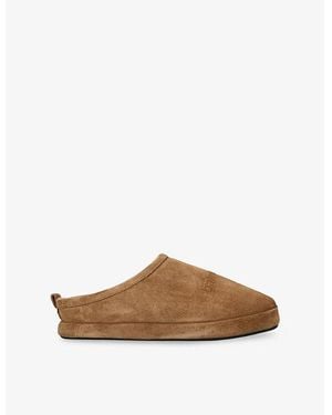 Balenciaga Alaska Suede Slippers - Brown