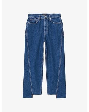 AllSaints Fox Ankle-Length Mid-Rise Jeans - Blue