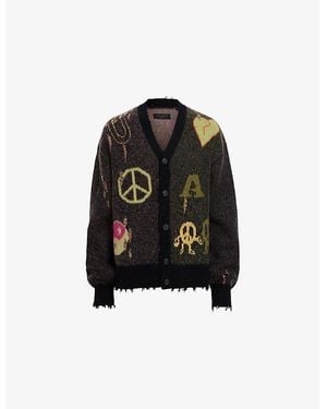 AllSaints Emotive V-Neck Knitted Cardigan - Black