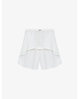 Loewe X Paula's Ibiza Asymmetric-Panel Denim Shorts - White
