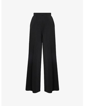WE Are Tala Softsmart Wide-Leg Stretch-Woven Jogging Bottoms - Black
