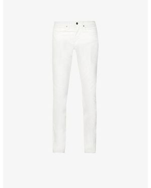FRAME L'Homme Slim-Fit Tapered Stretch-Denim Jeans - White
