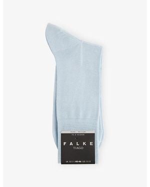 FALKE Tiago Stretch Cotton-Blend Socks - Blue