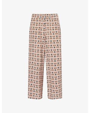 Weekend by Maxmara Printed Straight-Leg Silk Pants - Multicolor