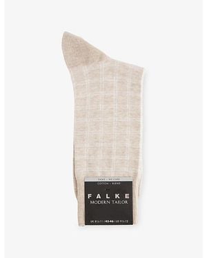 FALKE Modern Tailor Cotton-Blend Socks - White