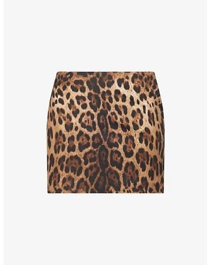 CULTNAKED Killa Stretch-Cotton Blend Mini Skort - Brown