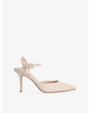 Dune Channel Leather Courts - White