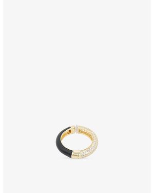 The Kooples Rhinestone-Embellished Brass Ear Cuff - Metallic