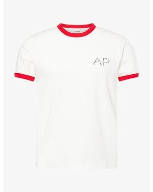 Austin Post Ringer High Tail It Cotton T-Shirt - White
