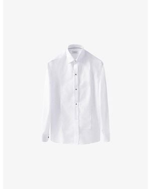 Eton Long-Sleeved Super Slim-Fit Cotton Shirt - White