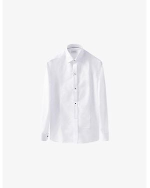 Eton Long-Sleeved Cutaway-Collar Cotton Shirt - White