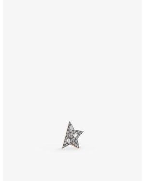 Kismet by Milka Comet Midi 0.12Ct Diamond Stud Earring - White