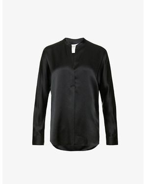 Vince Relaxed-Fit Silk Blouse - Black