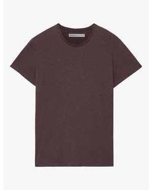 AllSaints Cody Crewneck Slim-Fit Cotton T-Shirt - Purple