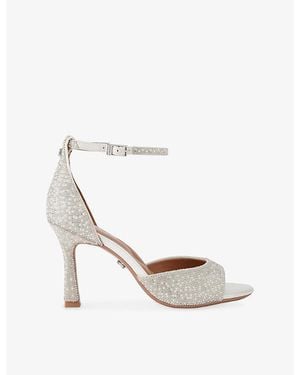 Carvela Kurt Geiger Corletta Wide-Fit Heeled Woven Sandals - White