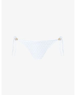 Heidi Klein Elba Triangle Bikini Bottoms - White