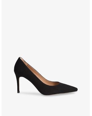 LK Bennett New Floret Suede Pointed-Toe Courts - Black