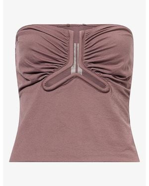 Rick Owens Alannah Cut-Out Jersey Bustier Top - Purple