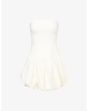Jonathan Simkhai Pollie Balloon Linen-Blend Mini Dress - White