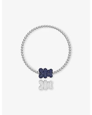 Apm Monaco Baba Yummy Bear With Beads Sterling- And Cubic Zirconia Bracelet - Blue