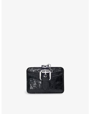 Maje Miss M Leather Card Holder - Black