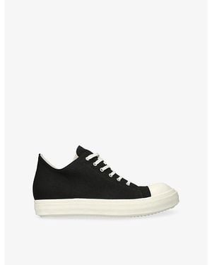 Rick Owens Low Denim Sneakers - Black