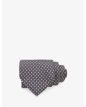 Reiss Cenzo Silk Tie - Gray
