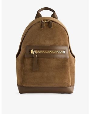 Tom Ford Buckley Suede Backpack - Brown