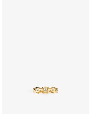 Apm Monaco Hiver 18Ct-Plated Metal And Cubic Zirconia Ring - Metallic