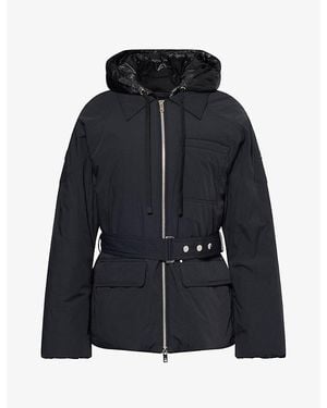 Moose Knuckles Tegan Belted 3Q Down Parka Jacket - Blue
